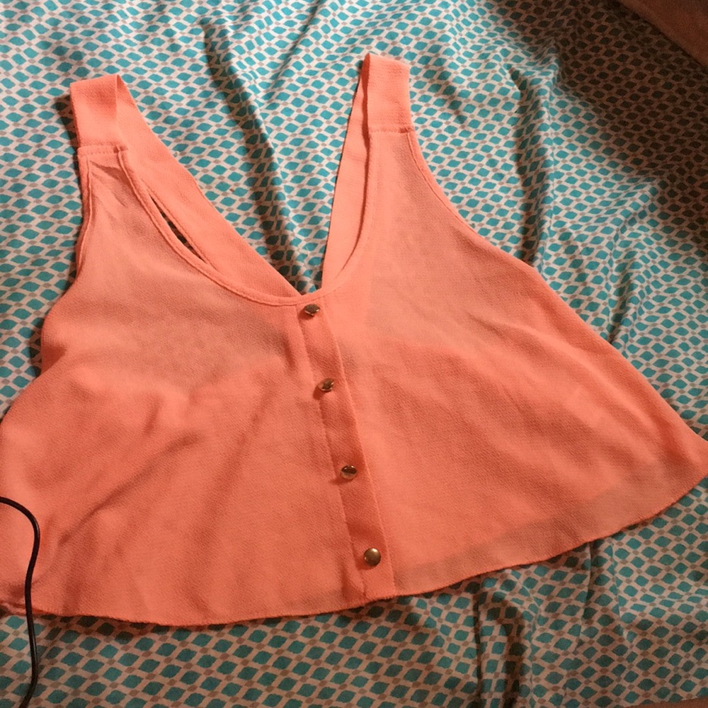 Peach crop top